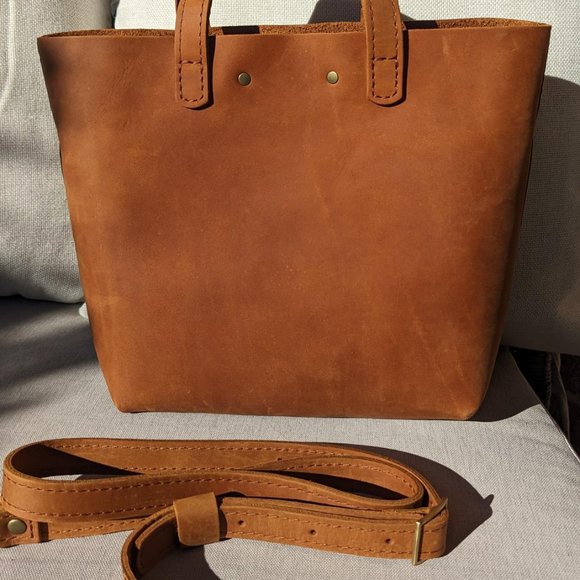 Portland Leather Goods Dakota Leather Mini Crossbody Tote ~ ✨NWOT !✨ - Picture 2 of 6